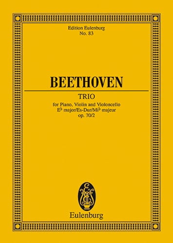 Klavier-Trio Es-Dur BEETHOVEN Partition Petit format