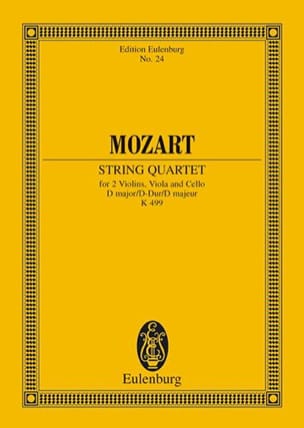 Streich-Quartett D-Dur KV 499 MOZART Partition Petit format