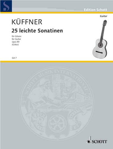 25 Leichte Sonatinen op. 80 Joseph Küffner Partition Guitare