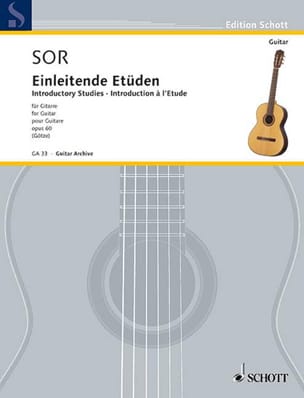 Einleitende Etüden op. 60 SOR Partition Guitare