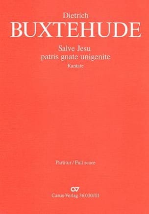 Salve Jesu, patris gnate unigenite BUXTEHUDE Partition Grand format