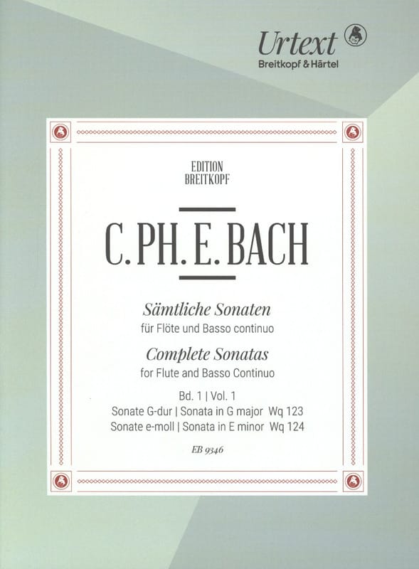 Sonates pour Flûte et BC - Vol. 1 - Carl Philipp Emanuel Bach