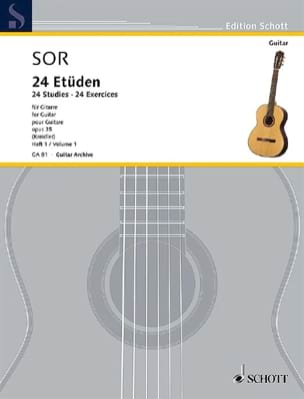 24 Exercices op. 35 - Volume 1 SOR Partition Guitare