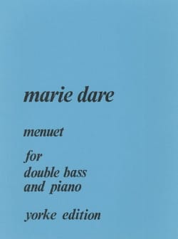 Menuet for double bass and piano Marie Dare Partition Contrebasse