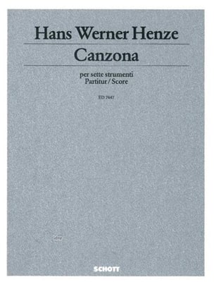 Canzona - 7 strumenti - Partitur - Hans Werner Henze - Partition