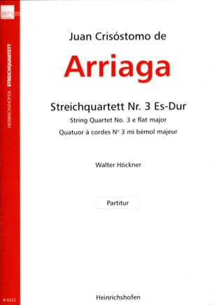 Quatuor à Cordes N°3 en Mib Maj. - Score - Juan Crisostomo de Arriaga