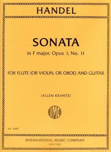 Sonata F major op. 1 n° 11 - Flute guitar HAENDEL Partition Duos