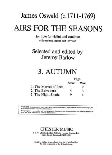 Airs for the Seasons 3. Autumn - James Oswald - Partition