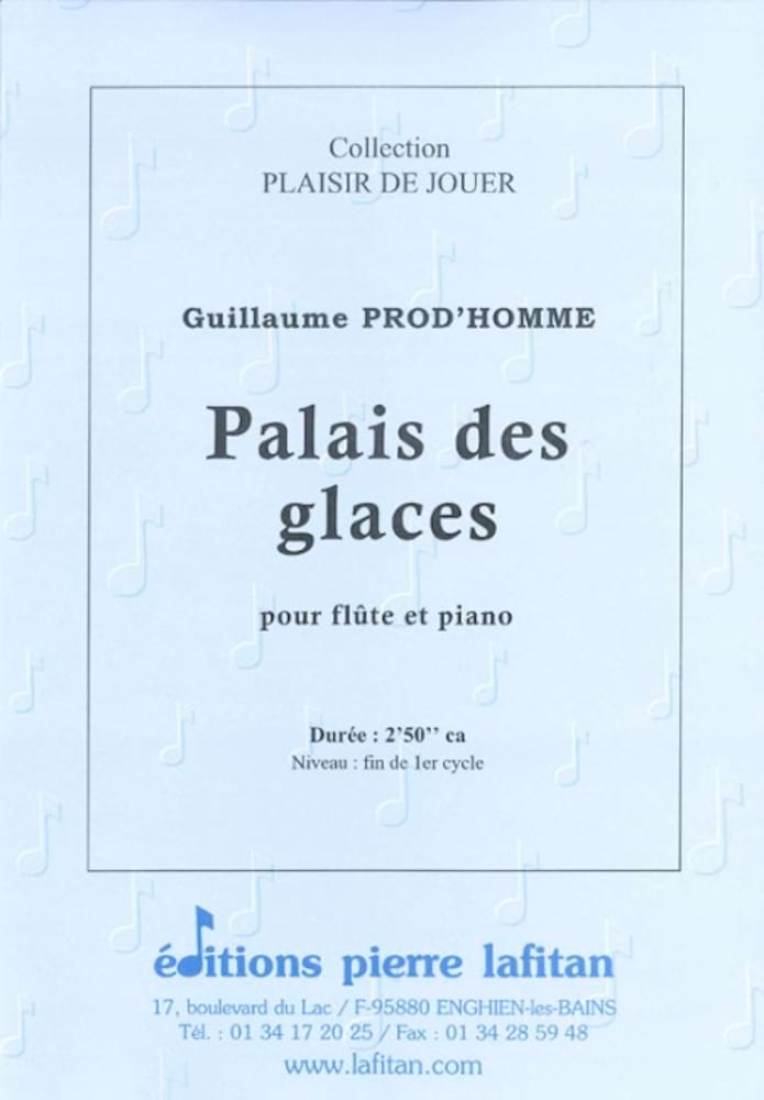 Palais des glaces Guillaume PROD'HOMME Partition Flûte traversière