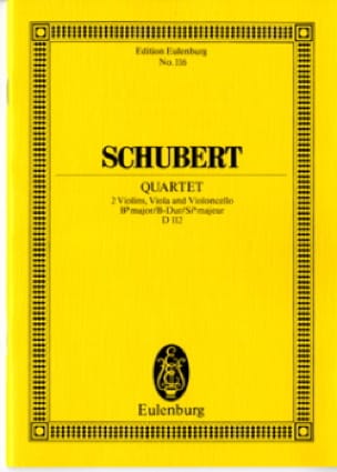 Quatuor à Cordes en Sib M., Op. 168 D 112 - SCHUBERT - Partition