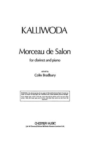 Morceau De Salon - Clarinette - Johannes Wenzeslaus Kalliwoda