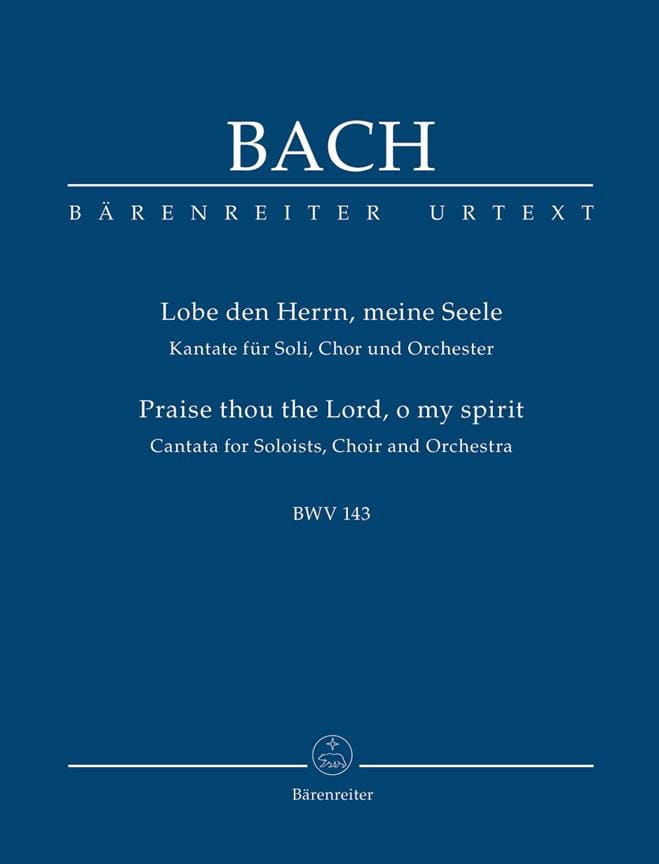 Cantate BWV 143 - Score BACH Partition Petit format