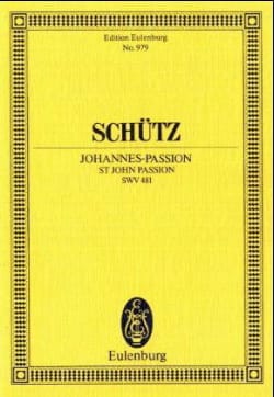 Johannes-Passion SCHUTZ Partition Petit format