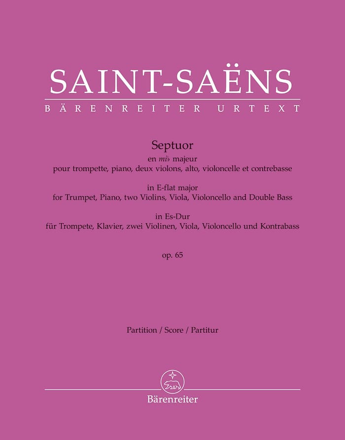 Septuor opus 65 - Conducteur SAINT-SAËNS Partition Grand format