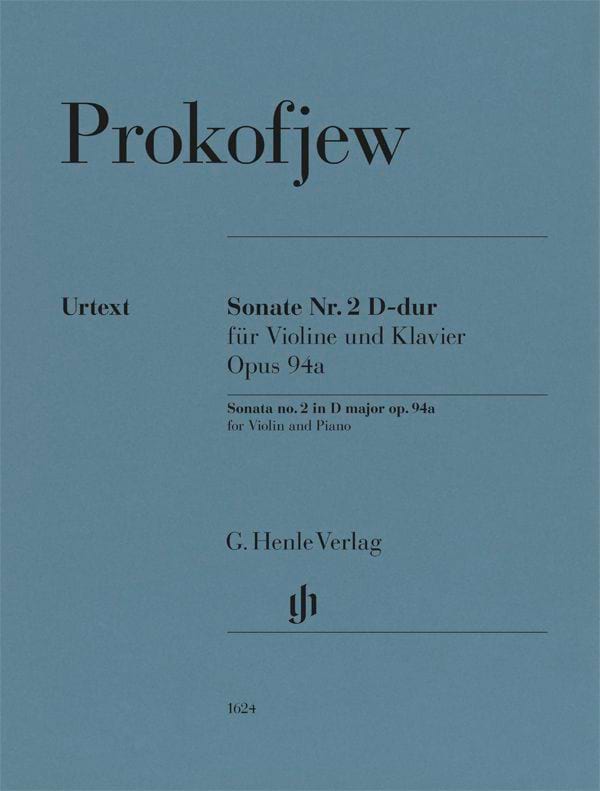 Sonate pour Violon et piano op. 94a PROKOFIEV Partition Violon