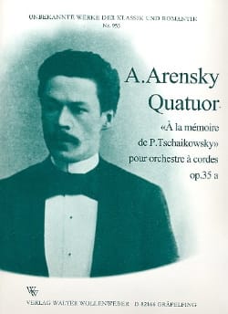 Quatuor Opus 35a Anton Stepanovitch Arensky Partition Grand format