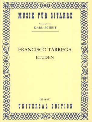 Etudes TARREGA Partition Guitare