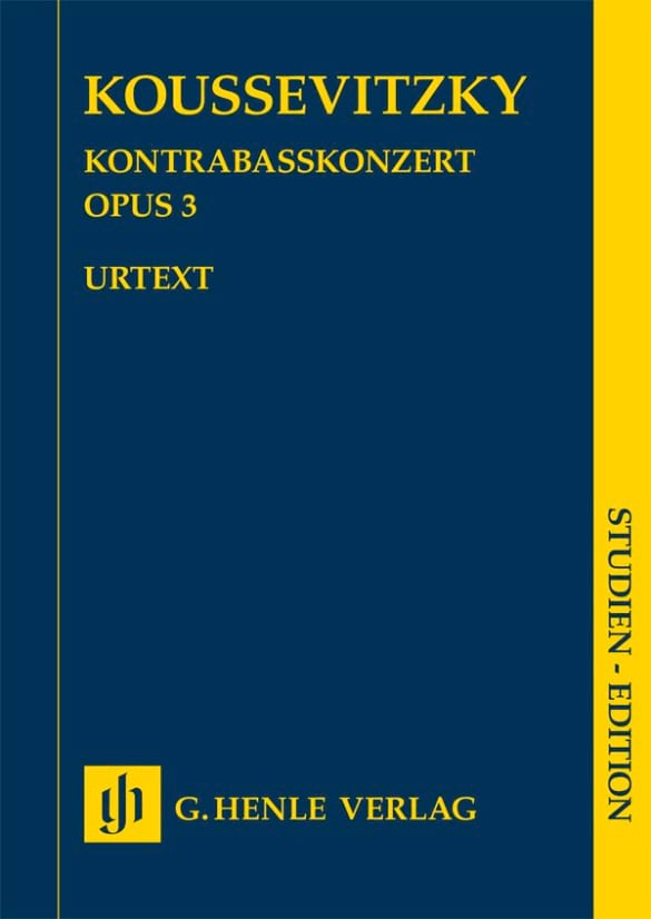 Concerto pour Contrebasse, opus 3 - Serge Koussevitzky - Partition