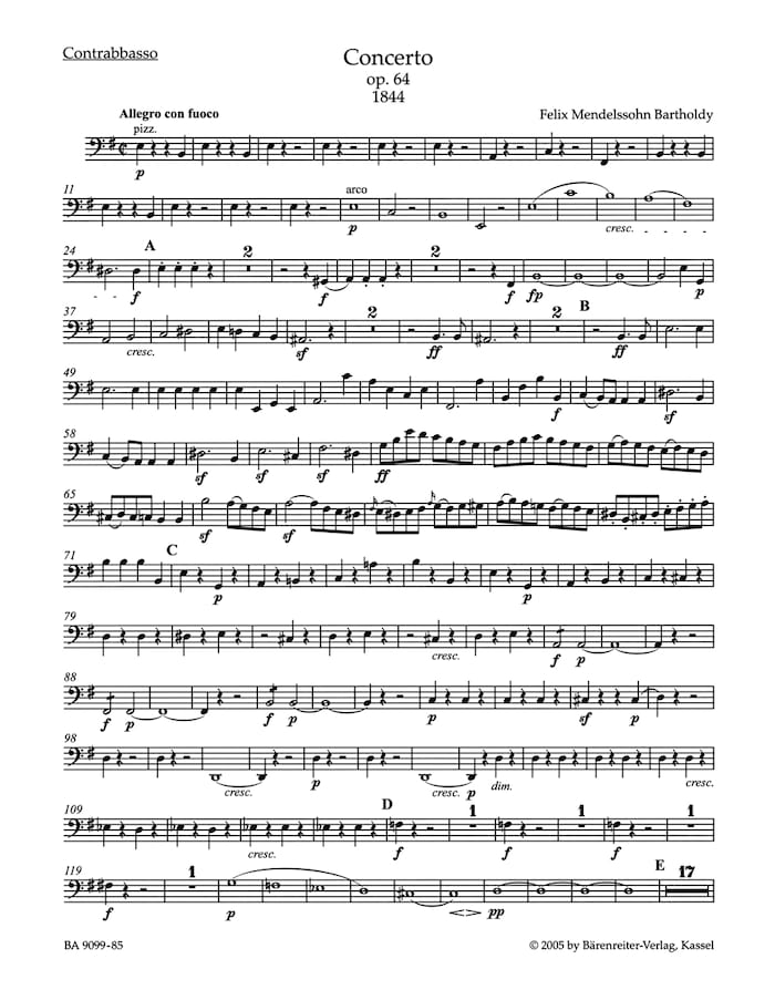 Concerto for Violin and Orchestra in E minor op. 64