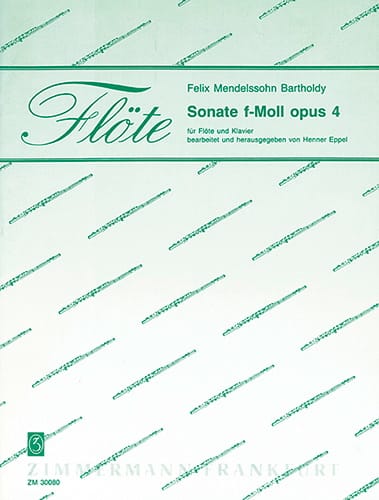 Sonate F-Moll Op. 4 MENDELSSOHN Partition Flûte traversière