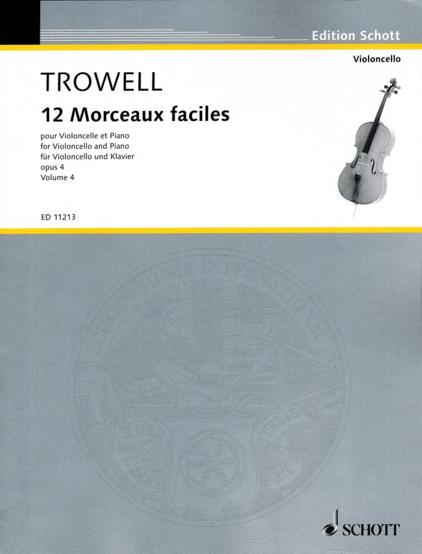 12 Morceaux faciles, op. 4 Volume 4 - Arnold Trowell - Partition