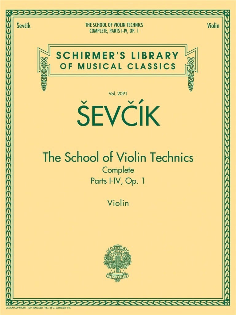 The School of Violin Technics Complete, Op. 1 SEVCIK Partition Violon