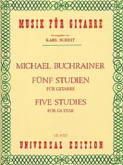 5 Studien für Gitarre Michael Buchrainer Partition Guitare