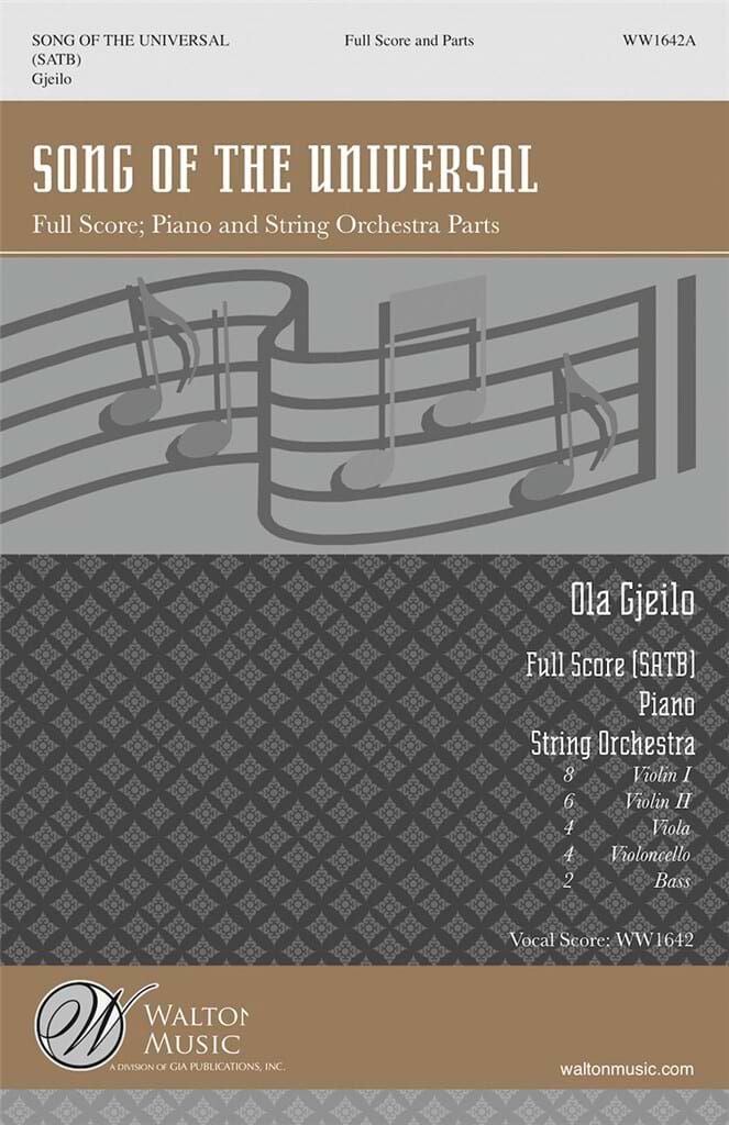 Song Of The Universal - SCORE and PARTS Ola Gjeilo Partition