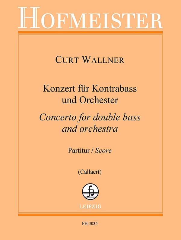 Concerto pour Contrebasse et Orchestre - Curt Wallner - Partition