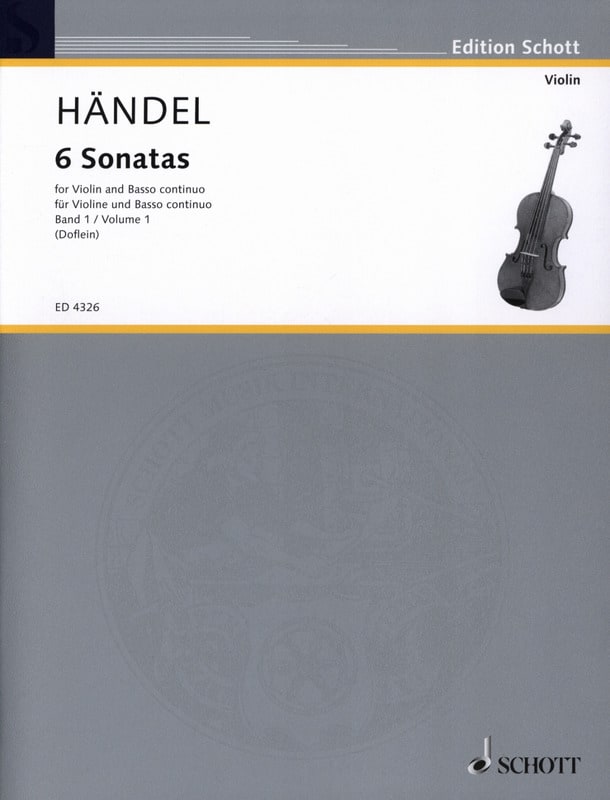 6 Sonaten Band 1 HAENDEL Partition Violon