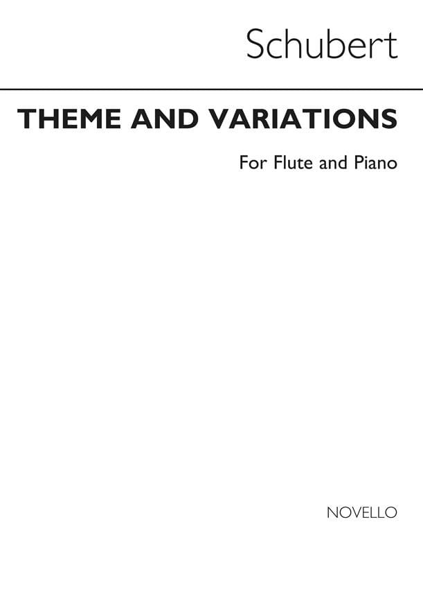 Theme and variations D. 935 n° 3 - Flute piano - SCHUBERT - Partition