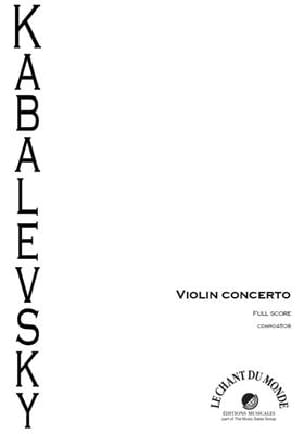 Concerto pour violon Op. 48 Dmitri Kabalevski Partition Grand format