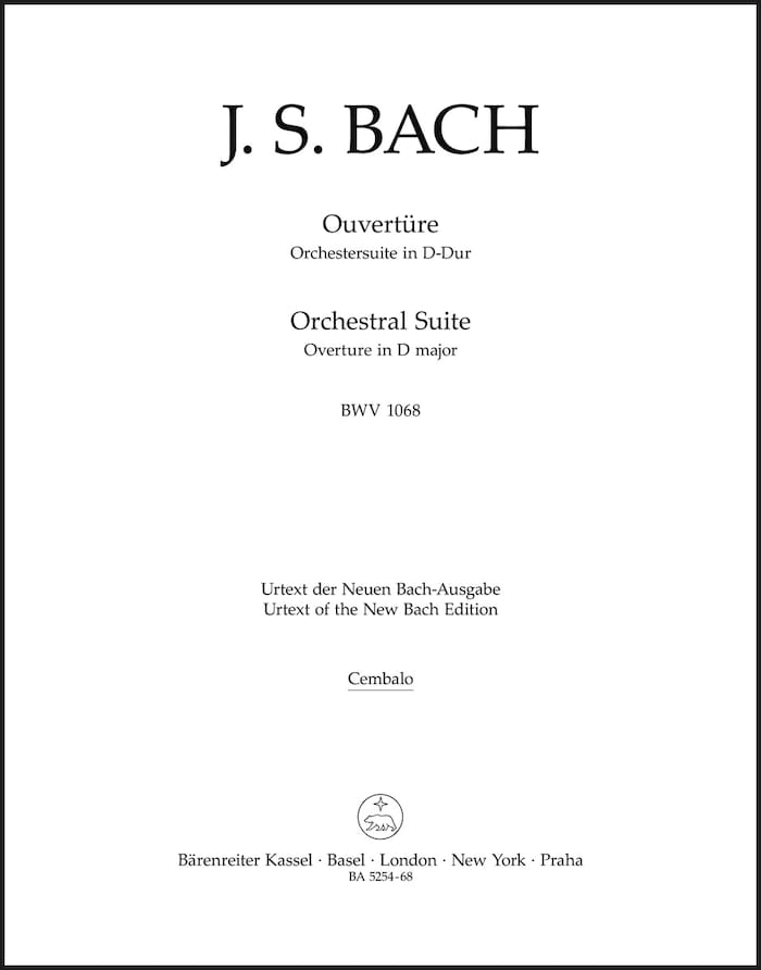 Orchestral Suite (Overture) in D major BWV 1068 - Cembalo - BACH