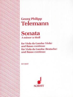 Sonata A-moll - Viola TELEMANN Partition Alto