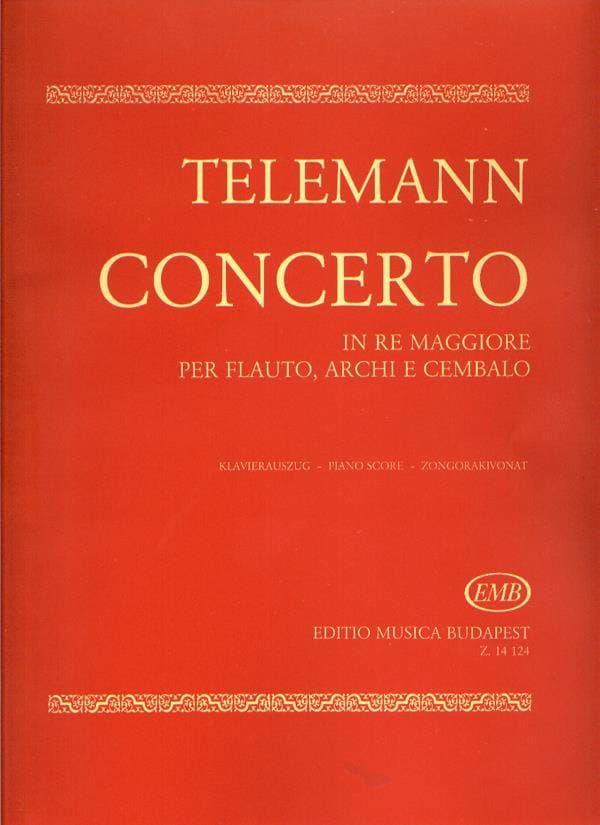 Concerto in re maggiore - Flauto piano - TELEMANN - Partition