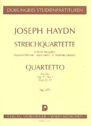 Streichquartett Es-Dur op. 71 n° 3 Hob. 3 : 71 - Partitur - HAYDN