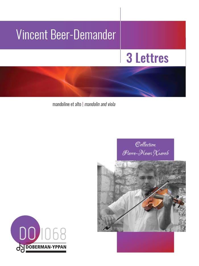 3 Lettres pour mandoline et alto - Vincent Beer-Demander - Partition