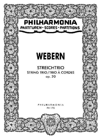 Streichtrio op. 20 - Partitur WEBERN Partition Petit format