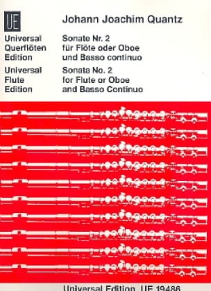 Sonate Nr. 2 - Flöte o. Oboe und Bc QUANTZ Partition Flûte traversière