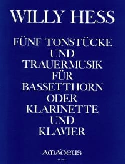 5 Tonstücke opus 98 / Trauermusik opus 101 - Willy Hess - Partition