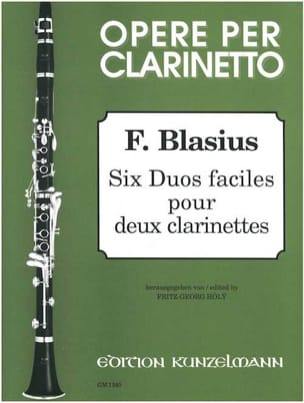 6 Duos faciles pour 2 clarinettes - Frédéric Blasius - Partition