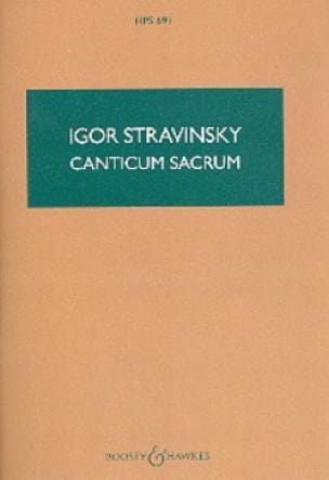 Canticum sacrum - Score STRAVINSKY Partition Petit format