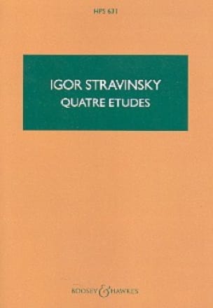 Quatre études - Score STRAVINSKY Partition Petit format