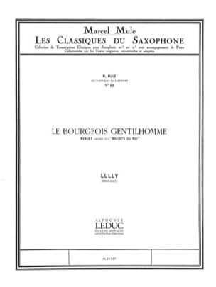 Le Bourgeois Gentilhomme Jean B Lully Partition Saxophone