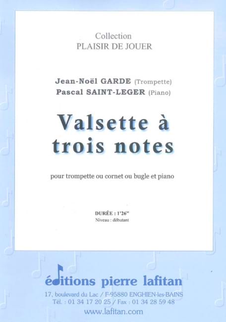 Valsette a trois notes Saint-Leger Pascal / Garde Jean-Noël Partition
