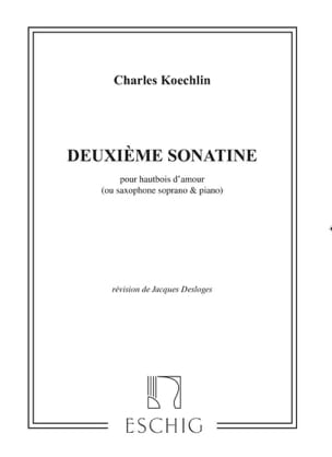 Deuxième Sonatine Partie Piano Charles Koechlin Partition Saxophone