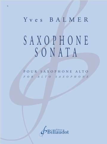 Sonata Yves Balmer Partition Saxophone