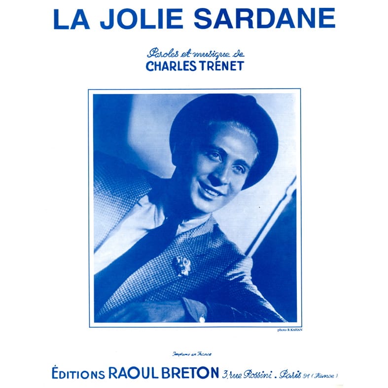 La Jolie Sardane Charles Trenet Partition Chanson française