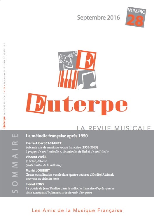 Euterpe, n° 30 - Juillet 2018 - Revue - Livre - Les Epoques