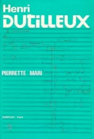 Henri Dutilleux Mari PIERRETTE Livre Les Hommes